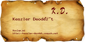 Keszler Deodát névjegykártya